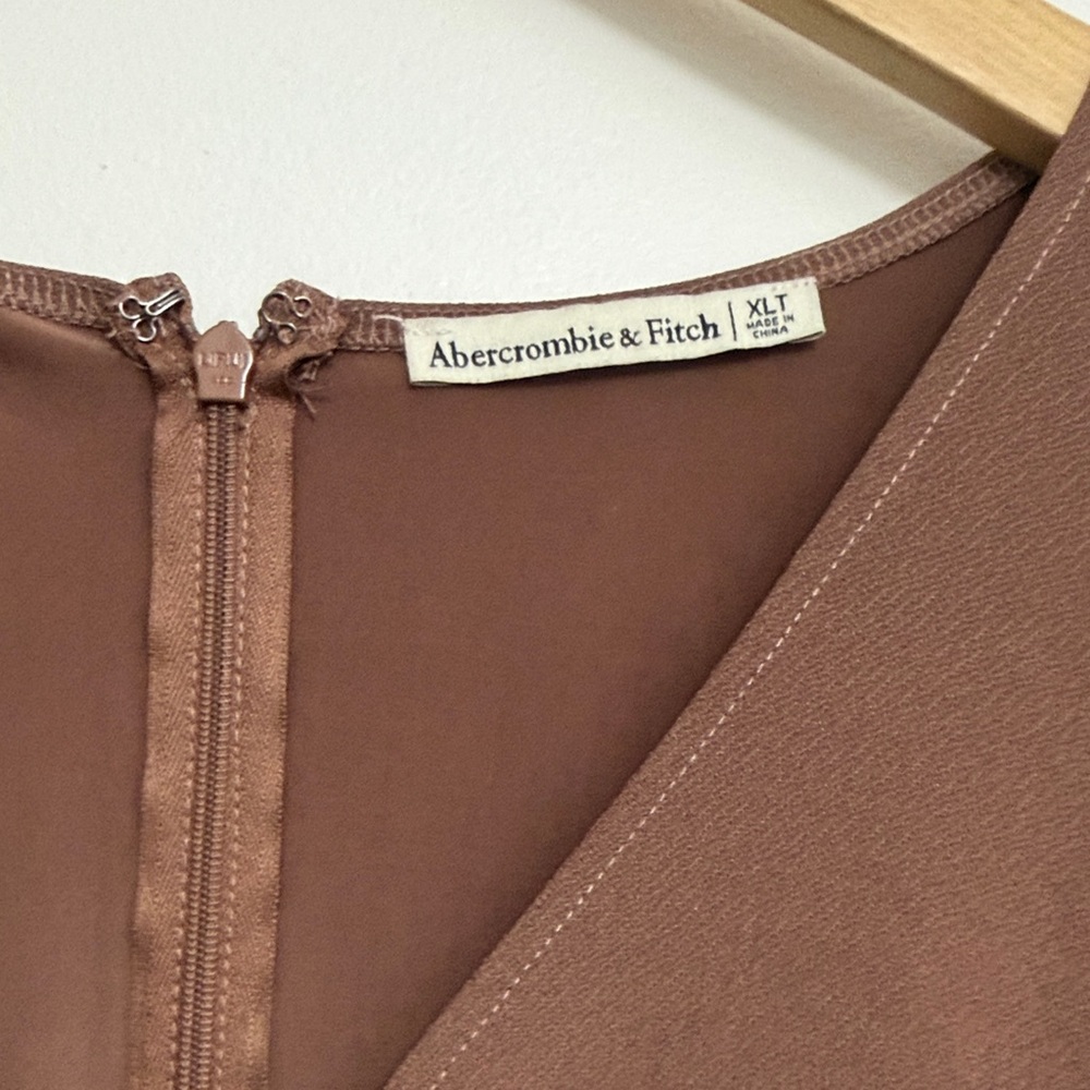 Abercrombie & Fitch Long Sleeve Brown Dress ExtraLarge Tall - Picture 5 of 10